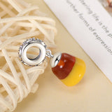 925 Silver Halloween Candy Corn Charm Pendant