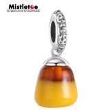 925 Silver Halloween Candy Corn Charm Pendant