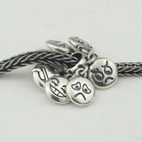 Mistletoe 925 Silver Faces Spacer Charm Bead European Bracelet