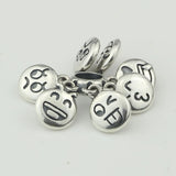 Mistletoe 925 Silver Faces Spacer Charm Bead European Bracelet