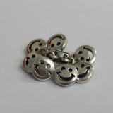 Sterling Silver Smiley Face Spacer Charm Bead for Bracelet