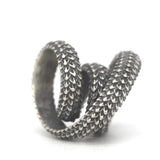 Mistletoe Sterling Silver Dragon Scale Charm Bead