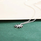 925 Sterling Silver Sunflower Necklace Retro Zircon Charm Girl Party Gift