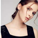 925 Sterling Silver Sunflower Necklace Retro Zircon Charm Girl Party Gift