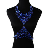 Crystal 11 Colors Long Body Chain Necklace Lady Women High Jewelry