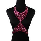 Crystal 11 Colors Long Body Chain Necklace Lady Women High Jewelry
