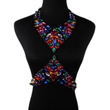 Crystal 11 Colors Long Body Chain Necklace Lady Women High Jewelry