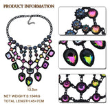 Adjustable Punk Metal Crystal Choker Necklace Women