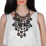 Adjustable Punk Metal Crystal Choker Necklace Women