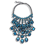 Adjustable Punk Metal Crystal Choker Necklace Women