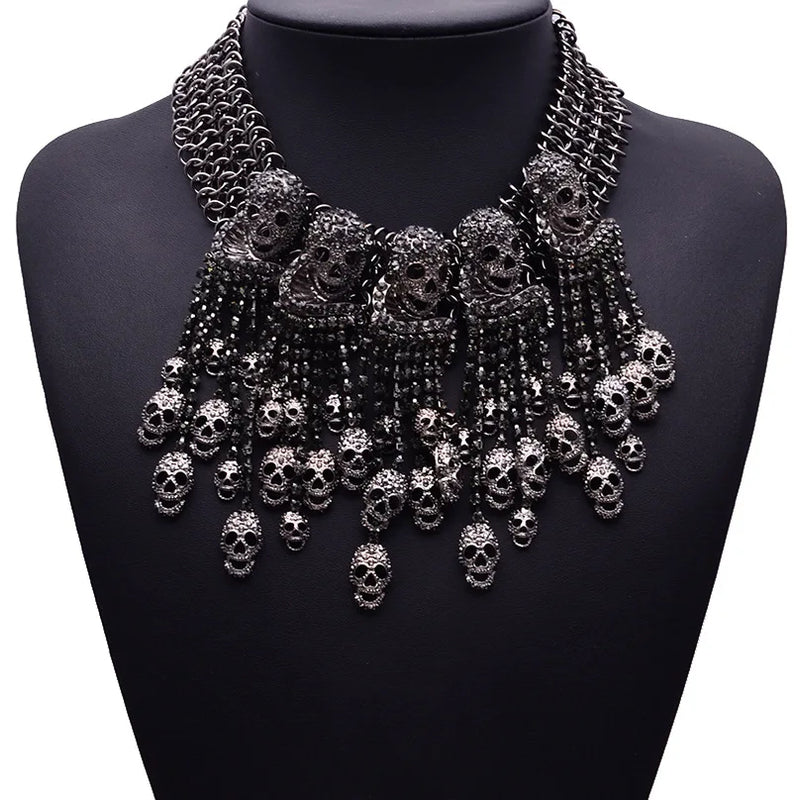 Skull Necklaces for Women Chokers Set
