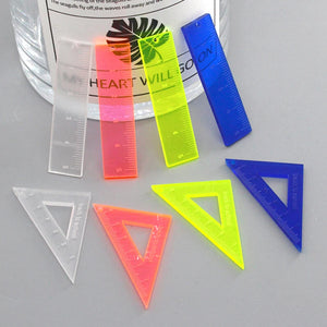 10/16pcs Mini Triangle Ruler Acrylic Charms for DIY Jewelry