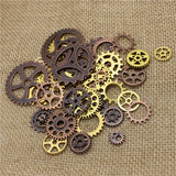 100 Vintage Steampunk Gear Charms for DIY Jewelry Making