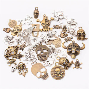 100g Mix Anchor Heart Skull Charms for DIY Jewelry Making