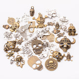 100g Mix Anchor Heart Skull Charms for DIY Jewelry Making