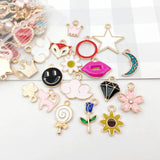 100pcs Enamel Plated Dangle Charms for Jewelry Making