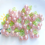 10pcs Acrylic Cherry Fruit Earring Charms Red Pink Cherries Pendant