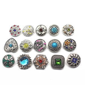 10pcs Mix Alloy Snap Buttons Elephant for Snap Bracelets Watches DIY Jewelry