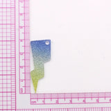 10pcs Gradient Lightning Earring Charms Acrylic Pendant DIY Jewelry Making