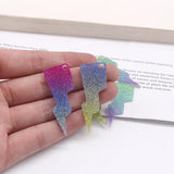 10pcs Gradient Lightning Earring Charms Acrylic Pendant DIY Jewelry Making