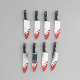 10pcs Double Sided Acrylic Bloody Halloween Dagger Charms for Jewelry Making