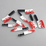 10pcs Double Sided Acrylic Bloody Halloween Dagger Charms for Jewelry Making