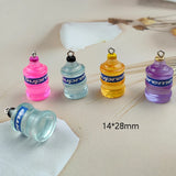 10pcs Large Resin Earring Charms Water Bottle Pendant DIY Keychain Neck