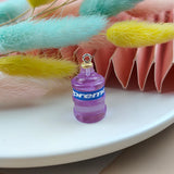 10pcs Large Resin Earring Charms Water Bottle Pendant DIY Keychain Neck
