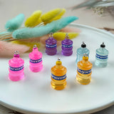 10pcs Large Resin Earring Charms Water Bottle Pendant DIY Keychain Neck