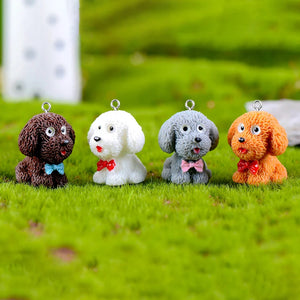 10Pcs Resin Puppy Teddy Animal Charms for DIY Earring Keychain Jewle