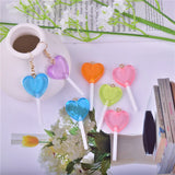 10pcs Heart Lollipop Resin Charms for Jewelry Making