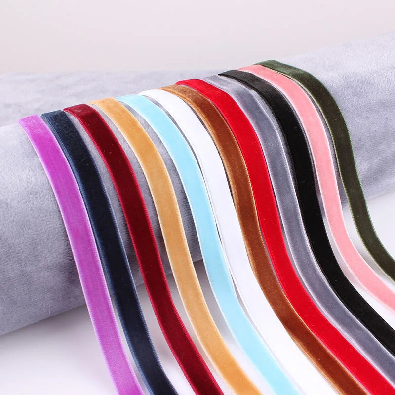 12Pcs/Set 10mm Velvet Choker Necklaces For Women Girls