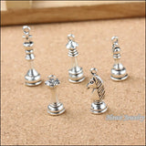 120PCS 3D International Chess Charm Pendant Vintage European Bracelet DIY 20126