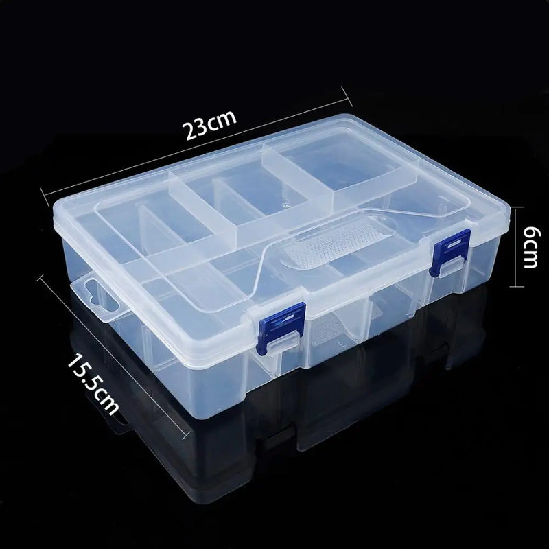 16Styles Adjustable Plastic Jewelry Box Transparent Storage Container