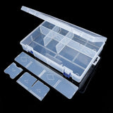 16Styles Adjustable Plastic Jewelry Box Transparent Storage Container