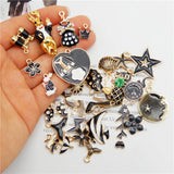 20PCS Enamel Alloy Pendants for Earrings Jewelry Making Purple Yellow Red Pink