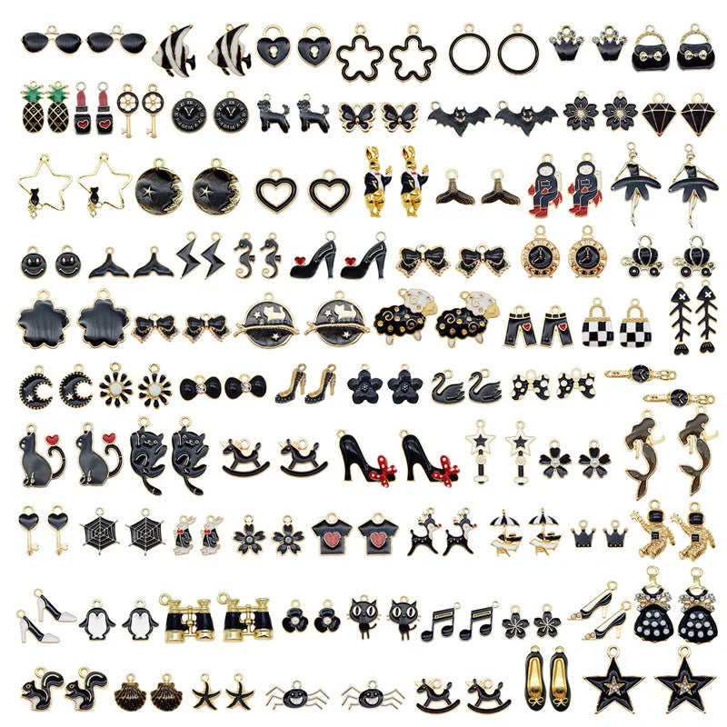 20PCS Enamel Alloy Pendants for Earrings Jewelry Making Purple Yellow Red Pink