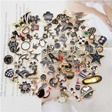 20PCS Enamel Alloy Pendants for Earrings Jewelry Making Purple Yellow Red Pink