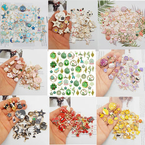 20PCS Enamel Alloy Pendants for Earrings Jewelry Making Purple Yellow Red Pink
