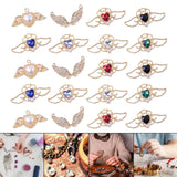 20Pcs Heart Wings Charms, Alloy Pendants for Jewelry Making, Bracelet Keychains