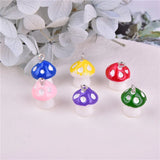 20pcs Colorful Mushroom Resin Charms for Earring DIY Jewelry Making