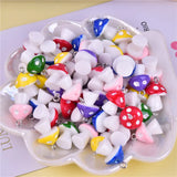 20pcs Colorful Mushroom Resin Charms for Earring DIY Jewelry Making