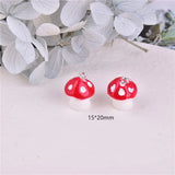 20pcs Colorful Mushroom Resin Charms for Earring DIY Jewelry Making