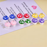 20pcs Colorful Mushroom Resin Charms for Earring DIY Jewelry Making