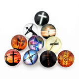 20pcs Glass Cross Snap Buttons for 18mm Snap Bracelet DIY Jewelry Charms
