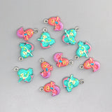 20pcs Mini Mermaid Resin Earring Charms for DIY Jewelry Making F167