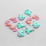 20pcs Mini Mermaid Resin Earring Charms for DIY Jewelry Making F167