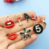 23 Enamel Women Jewelry Hearts Earrings Necklace Keychain Charms Pendant