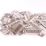 24pcs Geometric Letter Words Metal Charms for DIY Jewelry Making