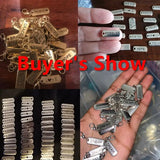 24pcs Geometric Letter Words Metal Charms for DIY Jewelry Making